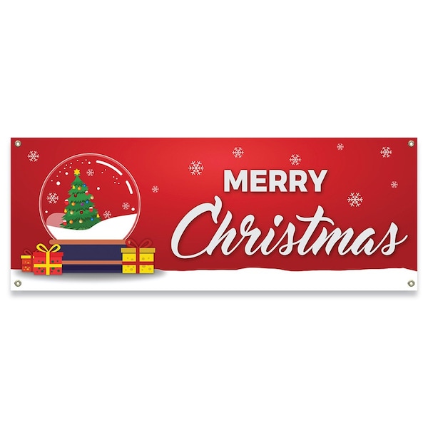 Signmission Merry Christmas Banner Concession Stand Food Truck Single Sided B-30105 - main